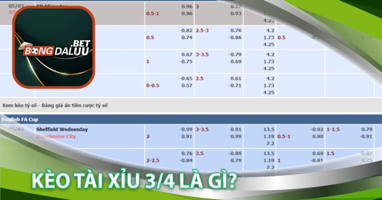 Kèo Tài Xỉu 3/4 là gì?